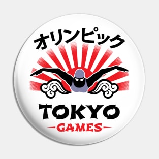 Womens Butterfly Swimmer Tokyo Olympics Swimming Fan Pin