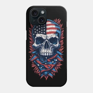 Patriotic Spirit - USA Flag Skull Phone Case