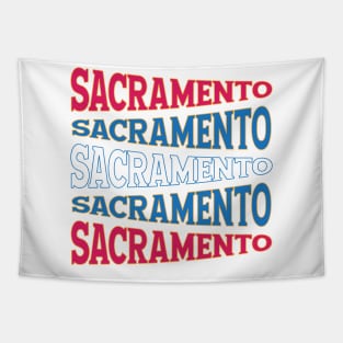 TEXT ART USA SACRAMENTO Tapestry