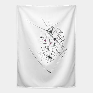 143 Unique Pink Black White Colorful Abstract Tapestry