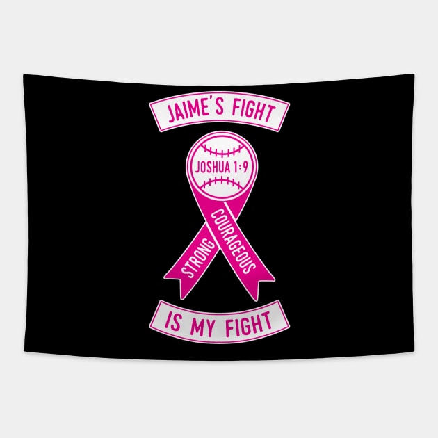 JAIME'S FIGHT! Tapestry by Jaime Cram 