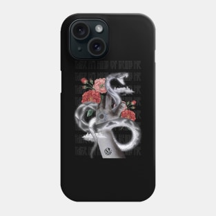 edgy and dark snake and flower Phone Case