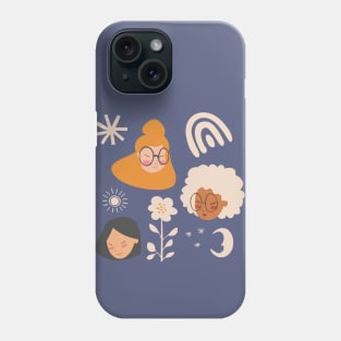 Cool groovy ladies with glasses design Phone Case