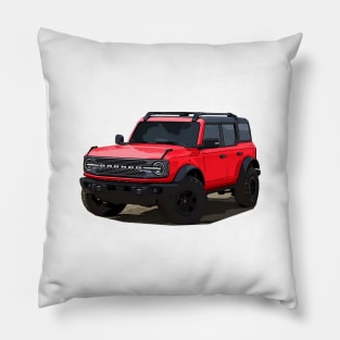 2021 Ford Bronco 4 Door Race Red Pillow