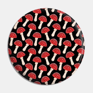 Fly Agaric Red Mushroom Pattern Pin