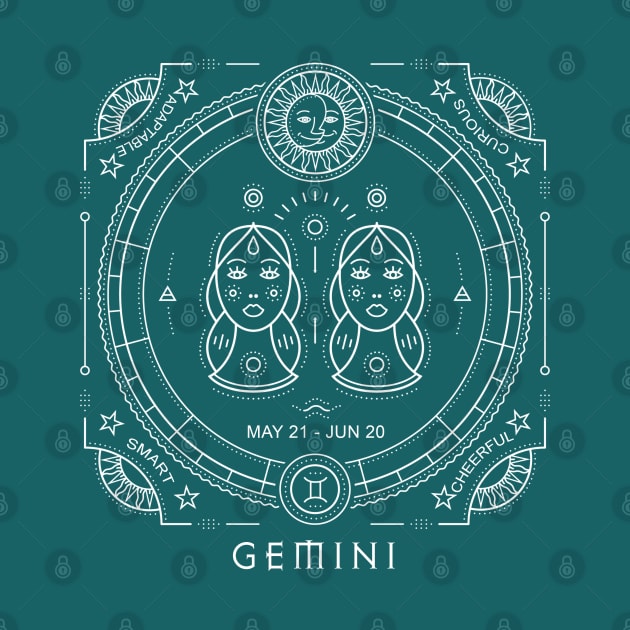 Gemini Astrological Zodiac Sun Sign by Pine Hill Goods