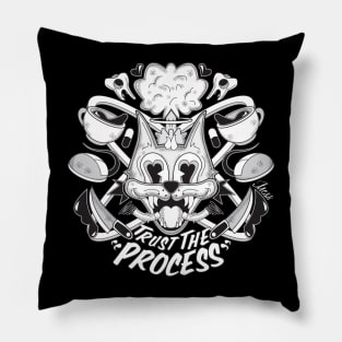 "Trust The Process" Black Shirt Pillow