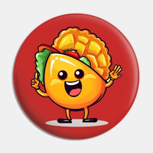 kawaii Taco cehees T-Shirt cute potatofood funny Pin