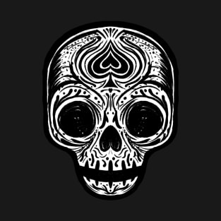 Sugar Skull - black and white T-Shirt