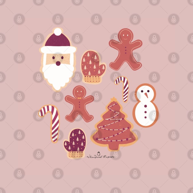 Christmas Cookies - Magenta and Cream Palette | Pattern by thewhimsicalrepose