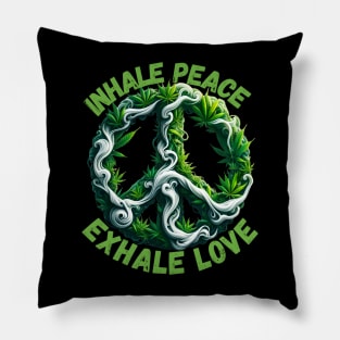 Weed Peace Symbol  420 day Pillow