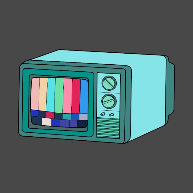 Blue Green Vintage TV by Josh Diaz Villegas