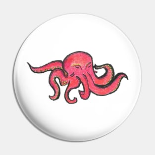 Red Octopus Pin
