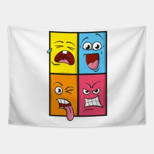 emoji faces Tapestry