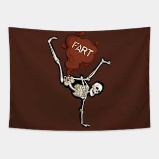 Funny Skeleton dance - fart like no one can smell it Tapestry