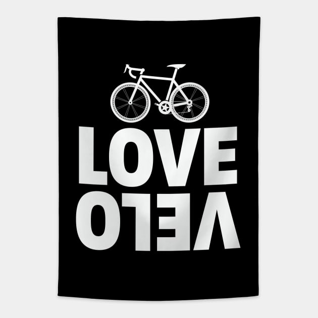 Cyclist - Love Velo Tapestry by Kudostees