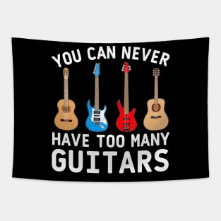 Guitar bass acoustic classic electric white text Tapestry