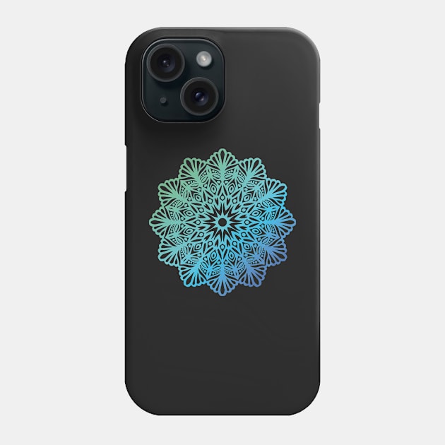 Rainbow Mandala Blue Green Phone Case by Lemonflowerlove