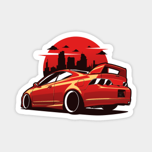 Red Integra Acura Type R Magnet