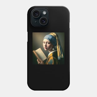 Reading in Pearls: A Literary Twist on Vermeer's Masterpiece Phone Case