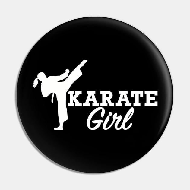 Karate girl Pin by Designzz