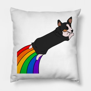 Rainbow Corgi Pillow