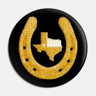 Gold Texas Horshoe Pin