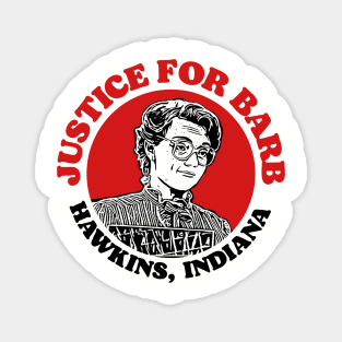 Justice for Barb - Barbara Holland Stranger Things Vintage 80s Protest Seal Magnet