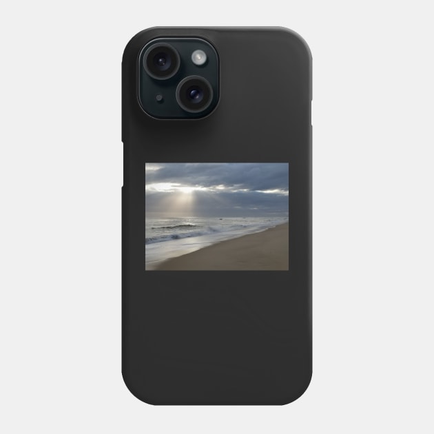 Early morning on the beach at Nags Head, North Carolina Outer Banks. Phone Case by tgass
