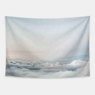 SCENERY 62 - White Cloud Sky Mountain Horizon Tapestry