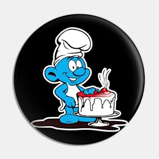 cute smurf baking a cake Pin