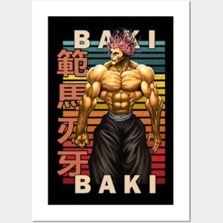 Baki - Baki Hanma and Yujiro Hanma  Poster by Kazoumo