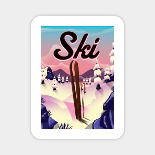 Vintage Ski poster Magnet