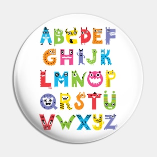 Alphabet Monsters Pin