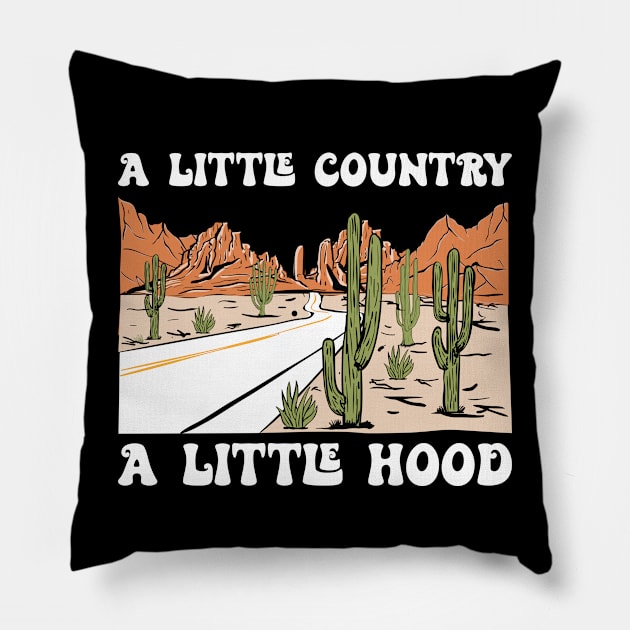 A Little Country A Little Hood Music Concert Gift Pillow by AnnetteNortonDesign