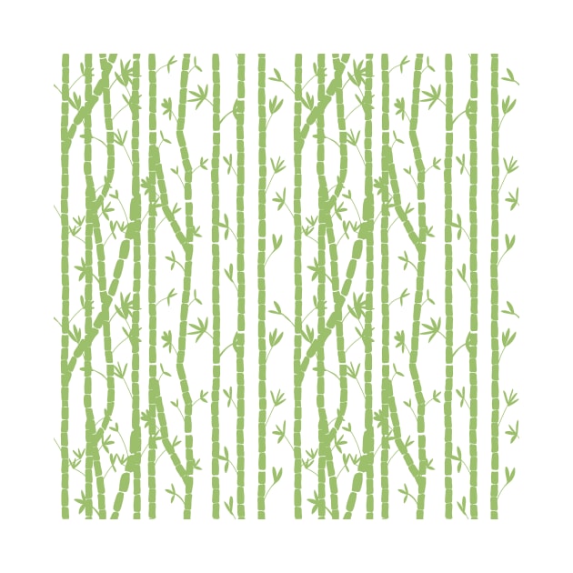 Bamboo forest on white background by Quick Brown Fox Canada 