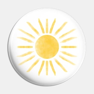 Sun Watercolor Pin