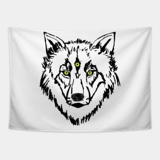 nocturnal creatures : A three eyed wolf Tapestry