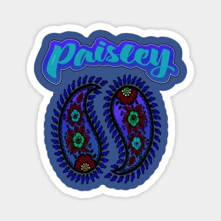 Paisley Blue Magnet