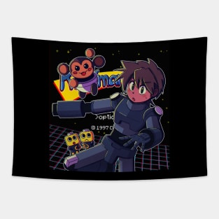 vaporwave anime aesthetic retro video games Tapestry