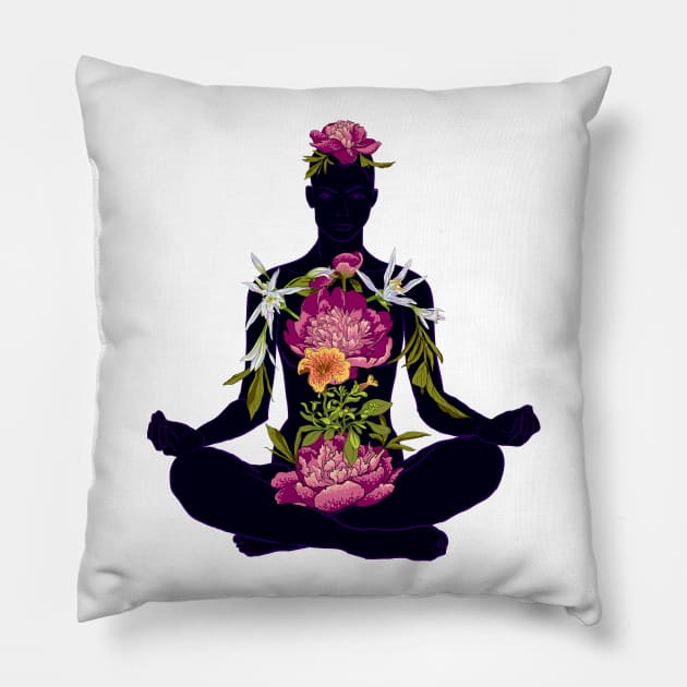 Yoga #23 Pillow by Olga Berlet