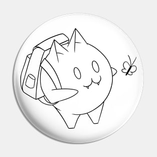 Cat and butterfly Pin