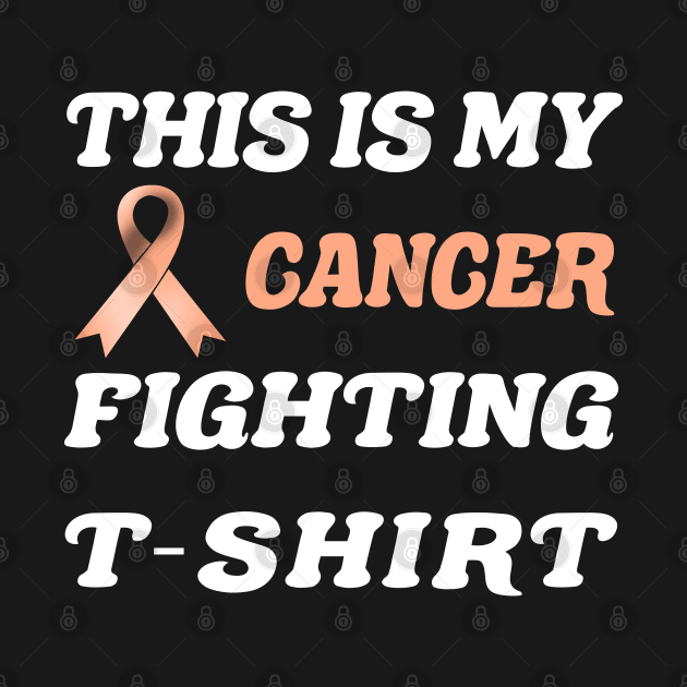 uterine Cancer peach Ribbon Fighting by MarYouLi