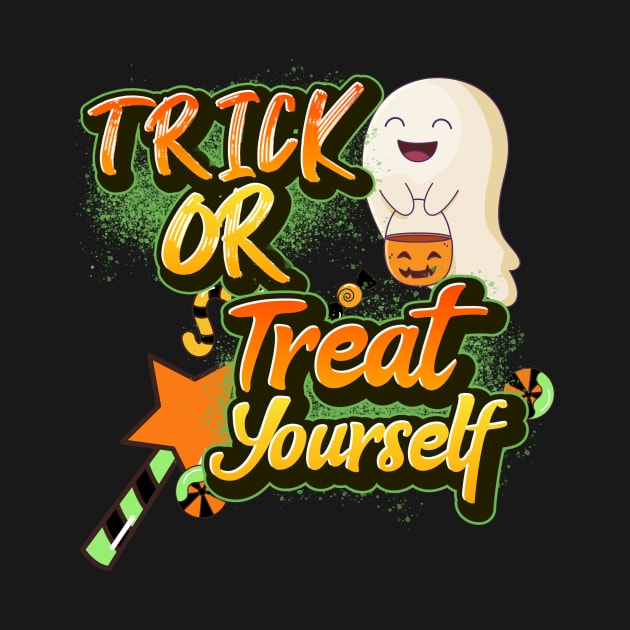 Trick Or Treat Yourself - Best Design Cheeky Ghost by Ken Adams Store