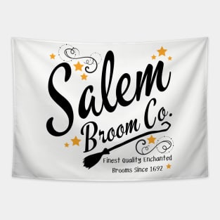 Funny Halloween Salem Broom Company Witch Costume Tapestry