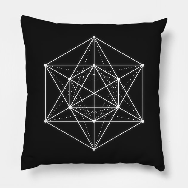 Sacred geometry / Minimal Hipster Symbol Art Pillow by badbugs