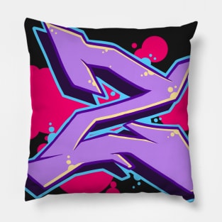 Letter Z -  Graffiti Street Art Style Pillow