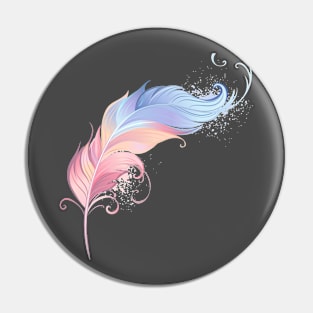 Pastel pink and blue Feather Pin