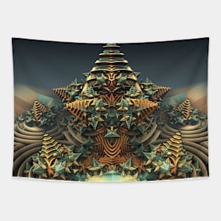 On point - Fractal - Mandelbulb - Manafold Art Tapestry