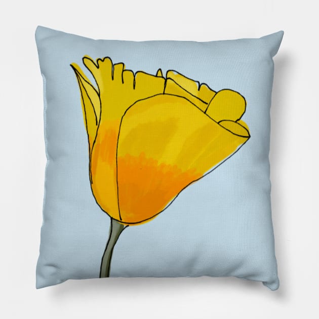 Happy Poppy Pillow by CorrieMick
